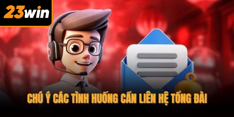 Chú ý các tình huống cần liên hệ tổng đài