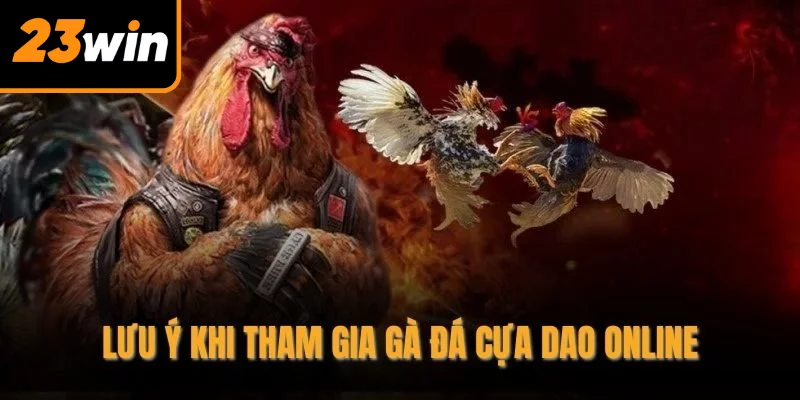 Lưu ý khi tham gia gà đá cựa dao online Lưu ý khi tham gia gà đá cựa dao online