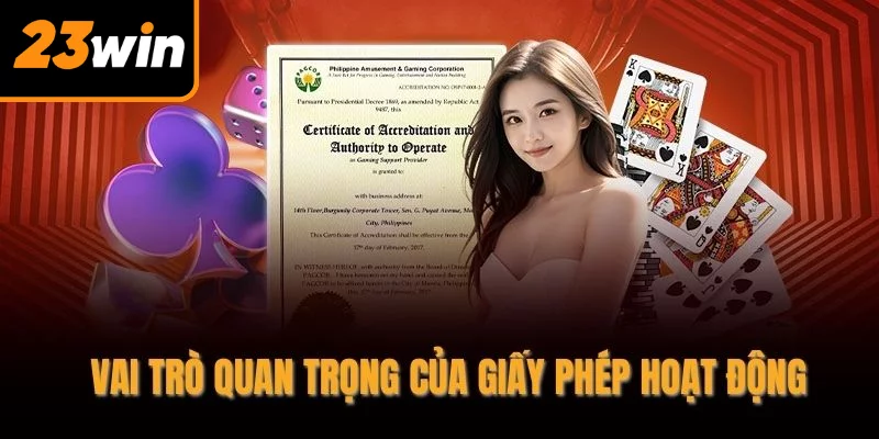 Vai trò quan trọng của giấy phép hoạt động